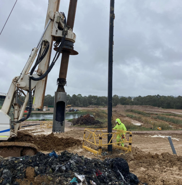 Wangaratta Landfill gas well drilling and passive gas installation